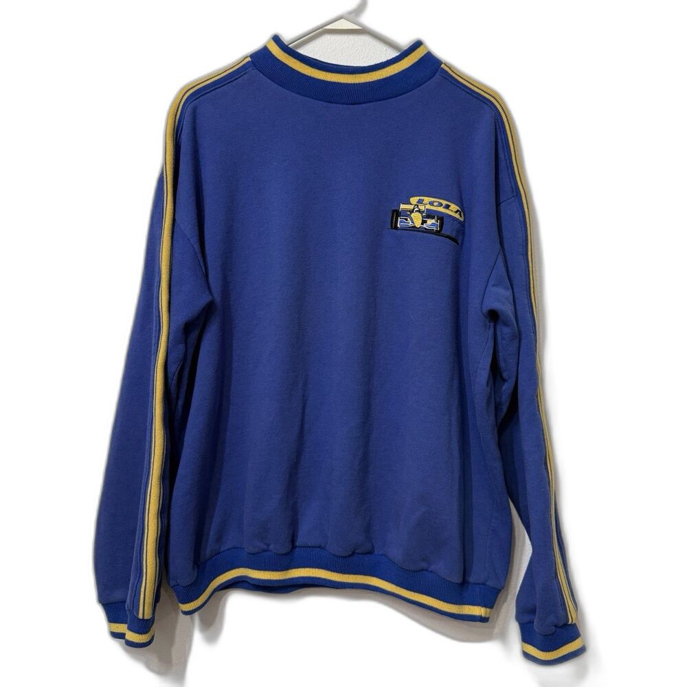 Vintage Speedgear Formula One F1 Lola Racing 90s Blue Crewneck Sweatshirt XL